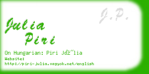 julia piri business card